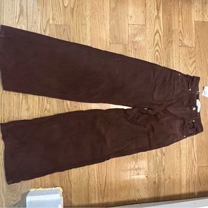 Wide Leg Bershka Corduroy Pants